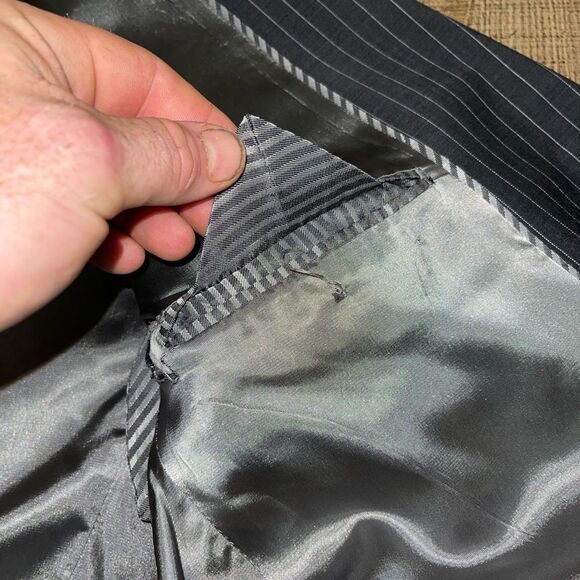 Oscar De La Renta 48 R Mens Pinstripe Soft Sport Coat Jacket 100.% Wool. - Picture 12 of 13